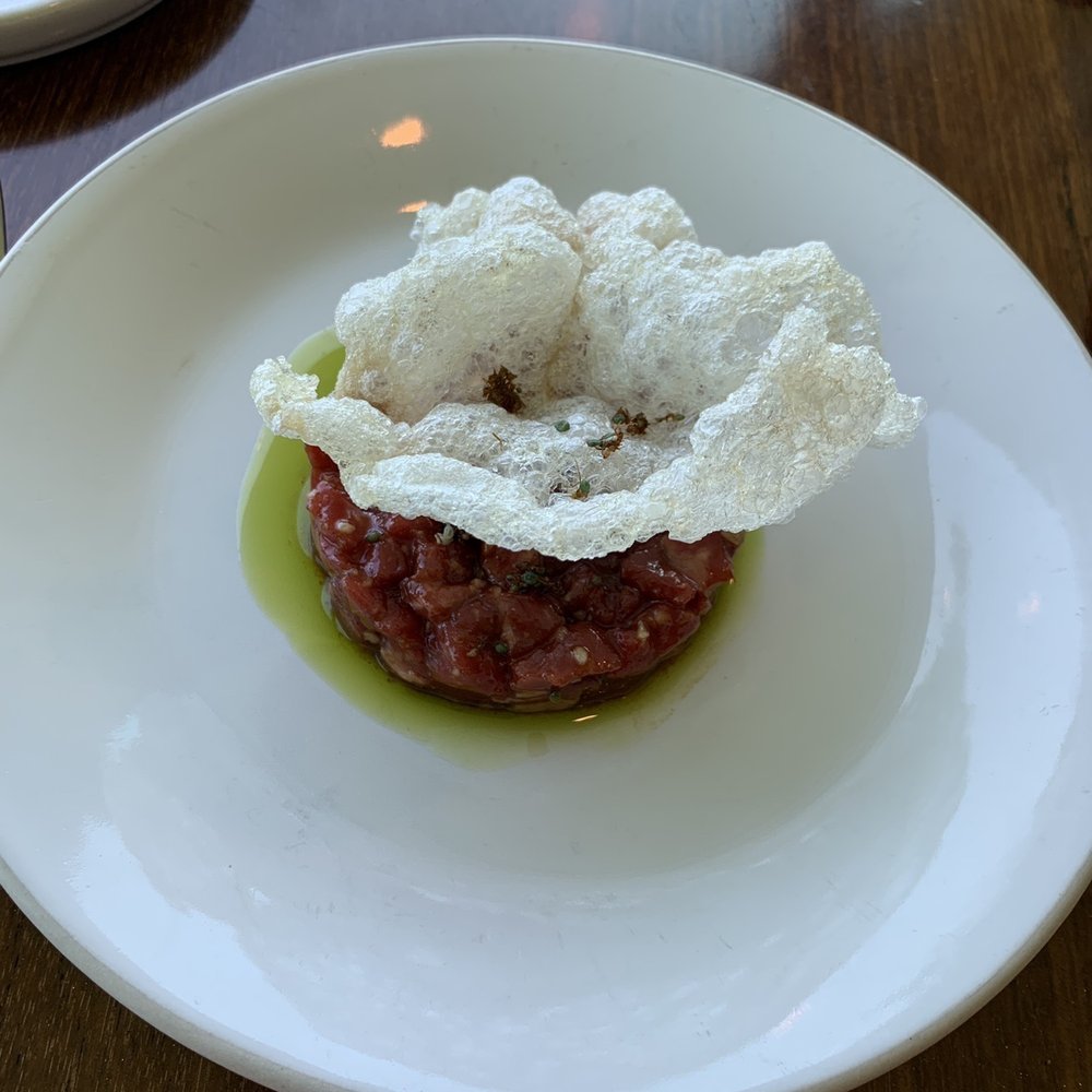 Oakridge - Beef tartare, garum, macadamia, green ants - Wineries Near Me - Coldstream, VIC