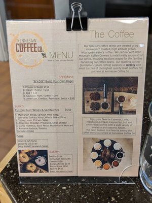 Menu photo 1 Kennesaw Coffee Kennesaw, GA Menu photo 1 Kennesaw Coffee Kennesaw, GA