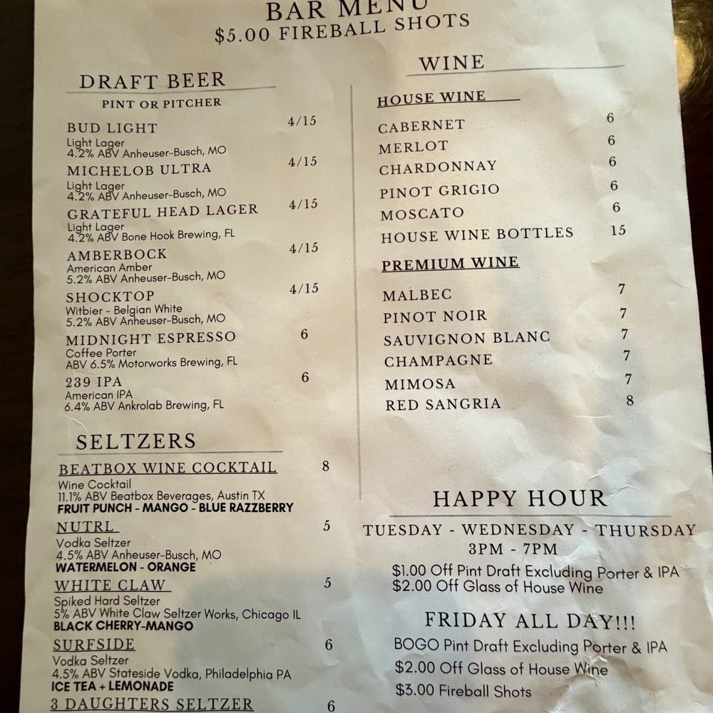 Wicked Pub - Menu - Pizza Near Me - Fort Myers, Florida