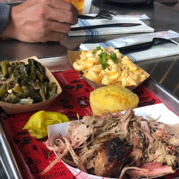 District Smokehouse - Pulled pork, with greens and Mac and cheese, my niece loved it. - Barbeque Near Me - Savannah, Georgia District Smokehouse - Pulled pork, with greens and Mac and cheese, my niece loved it. - Barbeque Near Me - Savannah, Georgia