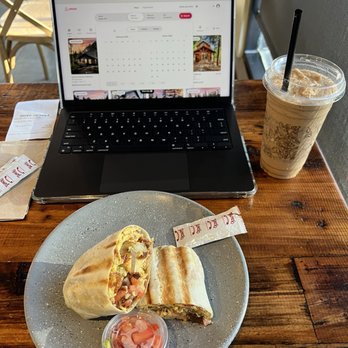 Tru Bru - Breakfast burrito w bacon as protein - Coffee & Tea Near Me - Orange, California Tru Bru - Breakfast burrito w bacon as protein - Coffee & Tea Near Me - Orange, California