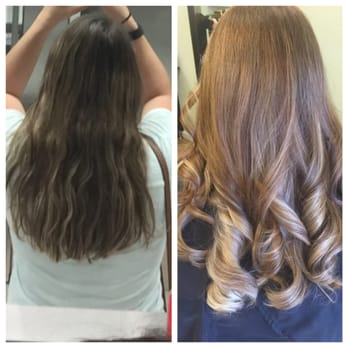 Dream Salon - Balayage done by Anh; before & after - Hair Salons Near Me - San Ramon, California