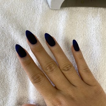 Paisley Nail Spa - Matte dark blue almost black - Nail Salons Near Me - Brea, California Paisley Nail Spa - Matte dark blue almost black - Nail Salons Near Me - Brea, California