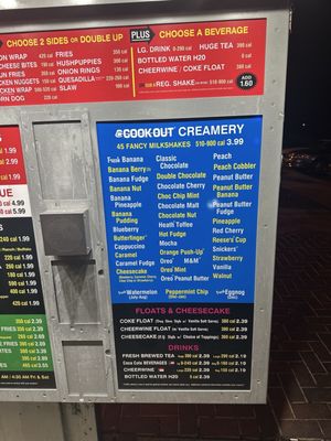 Menu photo 2 Cook Out Greensboro, NC Menu photo 2 Cook Out Greensboro, NC