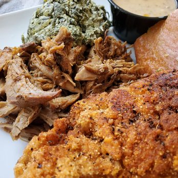 Slim's BBQ - a plate of food with meat and sides - Bars Near Me - Vancouver, British Columbia Slim's BBQ - a plate of food with meat and sides - Bars Near Me - Vancouver, British Columbia