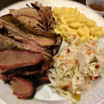 Jack's Bar-B-Que - Combo platter:ribs, brisket and pork shoulder. Coleslaw and macaroni and cheese. - Barbeque Near Me - Nashville, Tennessee