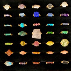 The Faerie Den - Custom made rings with natural stones that touch your skin, in Brass and Sterling. Made to order or select one already made. By appointment.