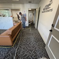 Bonadona's Carpet Cleaning - Performing a cleaning and moved furniture around to ensure they got as much of the ground as possible