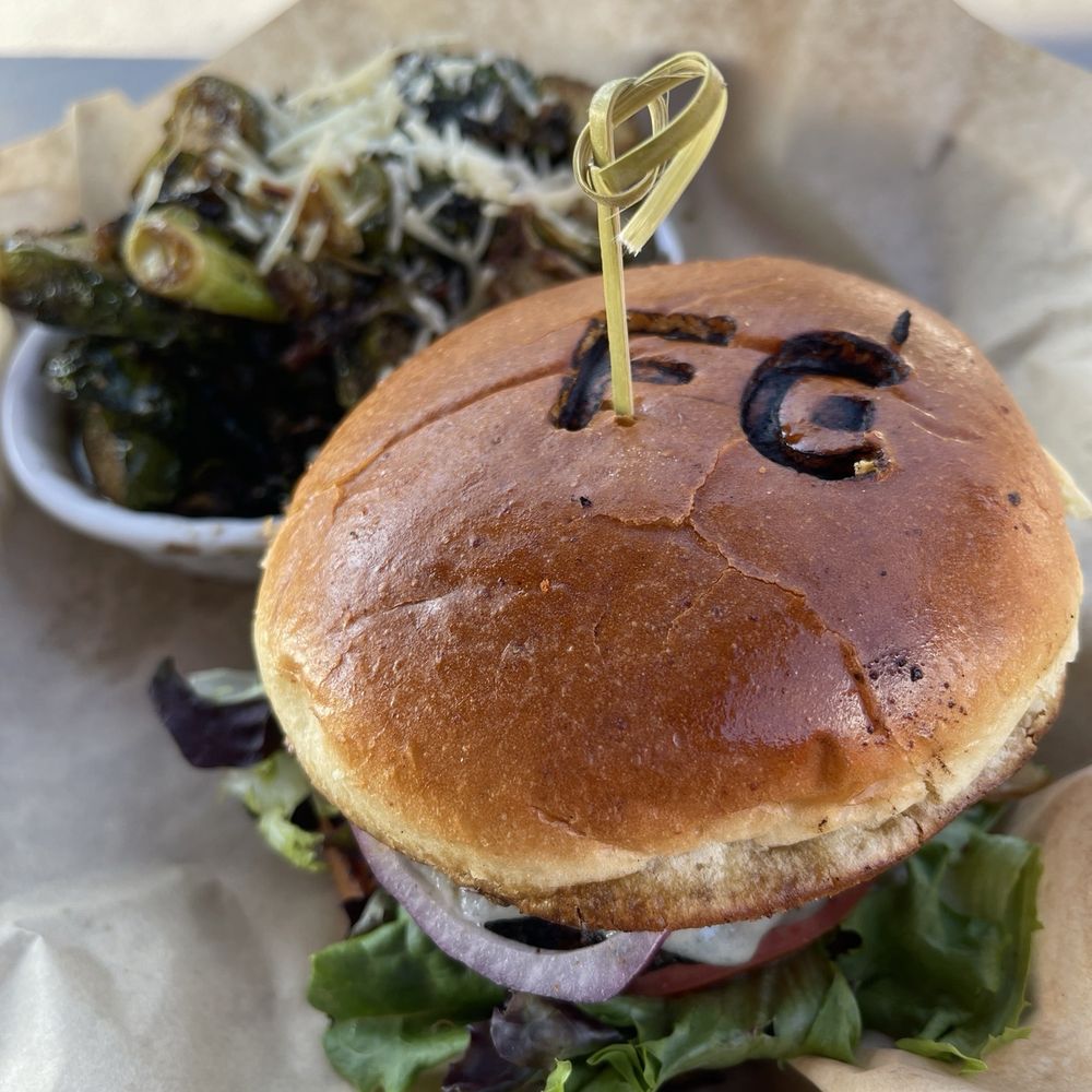 Foragers Canteen - Depot Burger* with Maple Balsamic Sprouts - Tacos Near Me - Sylva, North Carolina