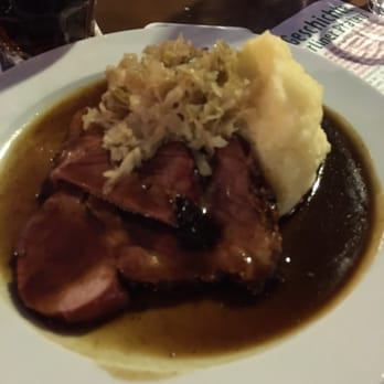 Prater Garten - Kaassler ham w malt beer sauce, sauerkraut and mashed potatoes. Absolutely amazing - German Near Me - Berlin, BE