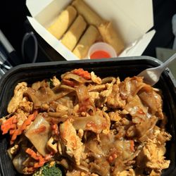 Thai Ivory Cuisine - Vegetable Egg Rolls & Pad See Ew w/ Chicken