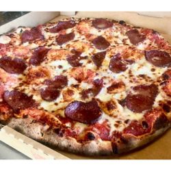 Scratch Brick Oven - All grass fed beef peperone made in house on a lovely pizza!