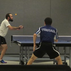 Strongsville Table Tennis Club - Matches being played
