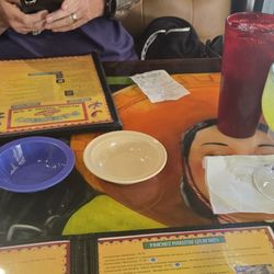 Pancho's Cantina & Grill - Initial chips, salsa, Pico, guacamole and drinks.