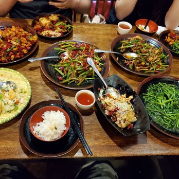Wula Buhuan - Spicy Chicken Cube, Cumin Lamb, Water Spinach (garlic), Fried Intestines, Salt and Pepper Shrimp, Mouth-Watering Chicken - Szechuan Near Me - Houston, Texas Wula Buhuan - Spicy Chicken Cube, Cumin Lamb, Water Spinach (garlic), Fried Intestines, Salt and Pepper Shrimp, Mouth-Watering Chicken - Szechuan Near Me - Houston, Texas