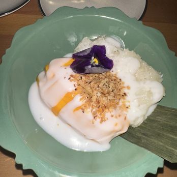 KRAAM Thai - ehhh i'd skip. Sweet Mango & Coconut Sticky Rice - Thai Near Me - New York, New York