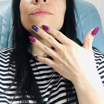 Ocean NailBar - Kim is the bees! I got acrylic gel metallic with stone designs on matte paint. The stones lasted the duration of the manicure. - Nail Salons Near Me - Laguna Beach, California