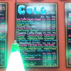 Oklahoma Coffee Roasters - Blurry menu board