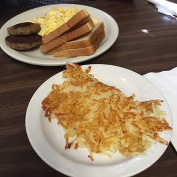 West Side Cafe - Sausage toast and hash browns with scrambled eggs for my man. He thought sausage was too salty - Breakfast & Brunch Near Me - Fort Worth, Texas West Side Cafe - Sausage toast and hash browns with scrambled eggs for my man. He thought sausage was too salty - Breakfast & Brunch Near Me - Fort Worth, Texas