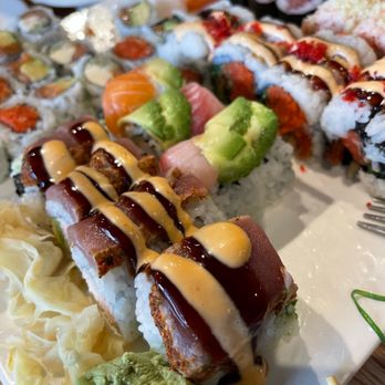 East Hana Metuchen - Mixed Sushi from their Eat all you can Sushi. - Sushi Bars Near Me - Metuchen, New Jersey East Hana Metuchen - Mixed Sushi from their Eat all you can Sushi. - Sushi Bars Near Me - Metuchen, New Jersey