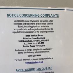 San Antonio Medical Associates - Complaint contact information
