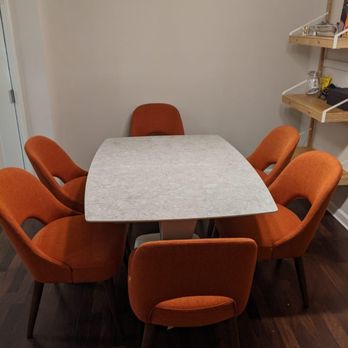 BoConcept - Non extended Alicante table(chairs from wayfair) - Interior Design Near Me - San Jose, California