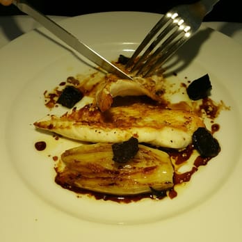 La Table d'Aki - Sole with chunks of black truffle and grilled endive - French Near Me - Paris, 75 La Table d'Aki - Sole with chunks of black truffle and grilled endive - French Near Me - Paris, 75