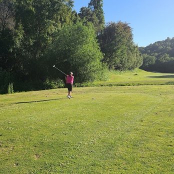 Redwood Canyon Golf Course - Me, swinging away - Golf Near Me - Castro Valley, California