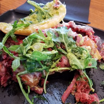 Coyne's Restaurant & Bar - Described on menu as beet, barley, bean veggie patty veggieburger.  But was  beet and bean (no barley)  Sloppy Joe as made. $14  A mess. - Seafood Near Me - Eagle, Idaho