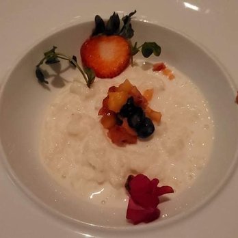Potente - Risotto Tropicale - coconut milk, tropical fruits and mango macaron - Italian Near Me - Houston, Texas Potente - Risotto Tropicale - coconut milk, tropical fruits and mango macaron - Italian Near Me - Houston, Texas