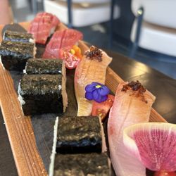 Mountain Flying Fish - Tuna Albacore, Yellowtail and Yellowtail roll