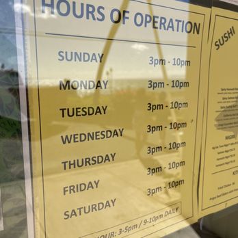 Isana - They open sharply at 3pm every day. - Sushi Bars Near Me - Kihei, Hawaii