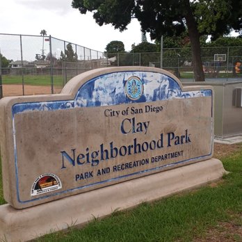 Dr. Bertha O Pendleton Park - Old Clay Park Sign - Parks Near Me - San Diego, California
