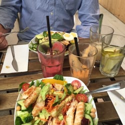 The Salad Bar - It was prettier when I got it, but I couldn't resist digging in immediately - self made salad.