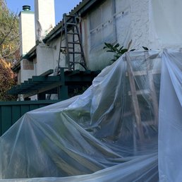 Prep works before the paint job in my backyard. Prep works before the paint job in my backyard.