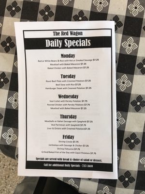 Menu photo 7 Red Wagon Harahan, LA