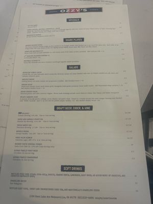 Menu photo 2 Ozzy's Pizzeria Watsonville, CA Menu photo 2 Ozzy's Pizzeria Watsonville, CA