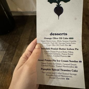 Black Radish - Desserts menu. - Bars Near Me - Tallahassee, Florida Black Radish - Desserts menu. - Bars Near Me - Tallahassee, Florida