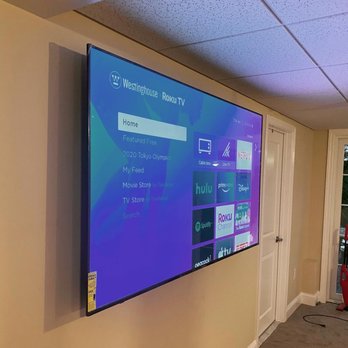 Supreme Technology - 75" mounted on wall -wires hidde - TV Mounting Near Me