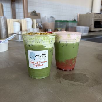 Salt & Foam Coffee - guava matcha and pistachio matcha - Coffee & Tea Near Me - Newport Beach, California Salt & Foam Coffee - guava matcha and pistachio matcha - Coffee & Tea Near Me - Newport Beach, California