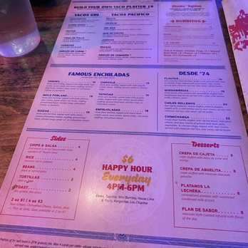 Cafe El Tapatio - Menu December 2025 - Mexican Near Me - Glenview, Illinois