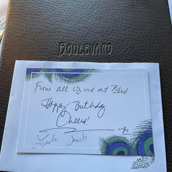 Boulevard - Warm birthday wishes from the staff at Boulevard in San Francisco. - New American Near Me - San Francisco, California