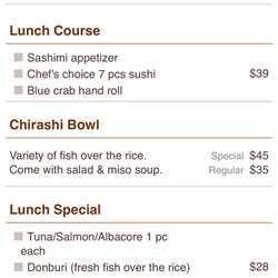 LUNCH MENU