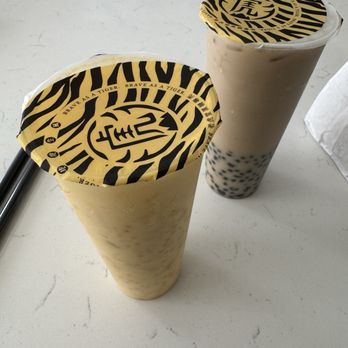 Tiger Sugar - Mango Sago   5. Black Sugar Boba + Pudding Milk with Cream Mousse / 虎虎生風厚鮮奶  | 波霸 | 布丁[含奶霜 - Bubble Tea Near Me - Aurora, Colorado