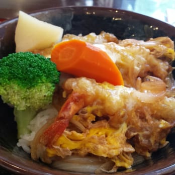 Donburi Cafè - Real y good and Tasty. Shrimp tempura bol and miso soup. - Japanese Near Me - Long Beach, California