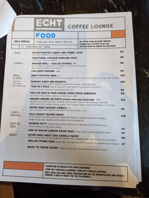 Menu photo 8 ECHT Coffee House Pittsburgh, PA