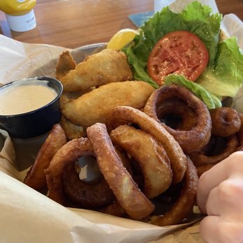 The Boardwalk - Onion rings and perch sandwich - Seafood Near Me - Put In Bay, Ohio