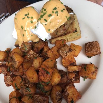 The Smith - Benedict Johnny ( Maple Chicken Sausage)  Pictures makes portion look larger - New American Near Me - New York, New York