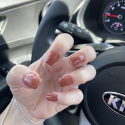 Nail Zone and Spa - "Acrylic medium long thin square, sharp"