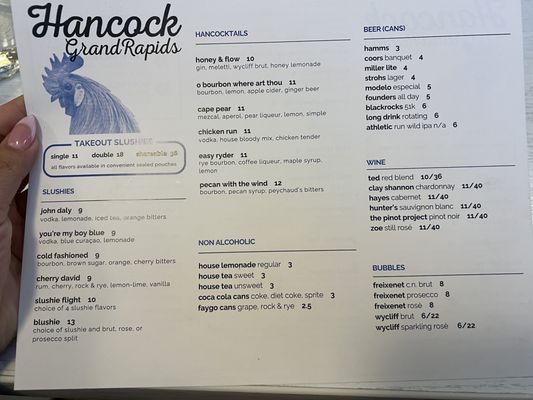 Menu photo 7 Hancock Grand Rapids, MI